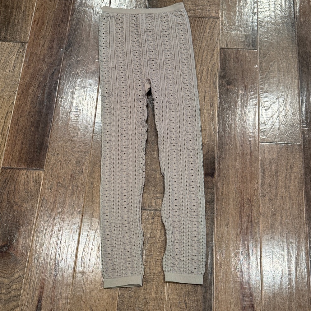 Free People EUC Tan Knit Leggings